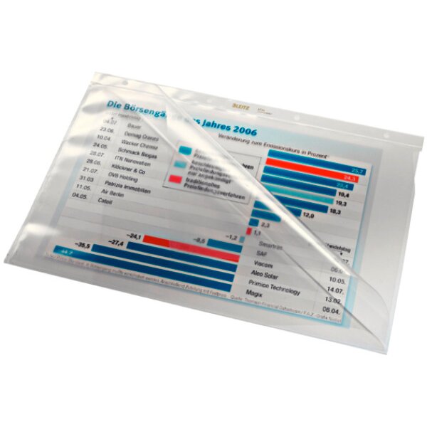 LEITZ Zeigetasche PP A4 47440000 glasklar, 0,08mm 100 Stück