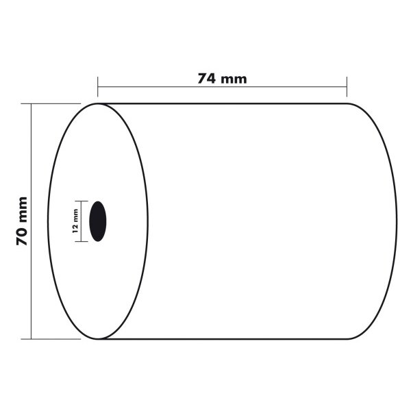 EXACOMPTA Rollen Offset Papier 10 Stk. 40655E 74x70mmx40m für Kasse