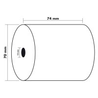 EXACOMPTA Rollen Offset Papier 10 Stk. 40655E 74x70mmx40m...