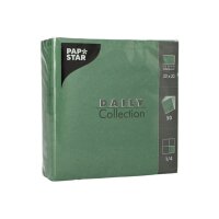 PAPSTAR Servietten PAP86974 3-lagig, dunkelgrün, 50...