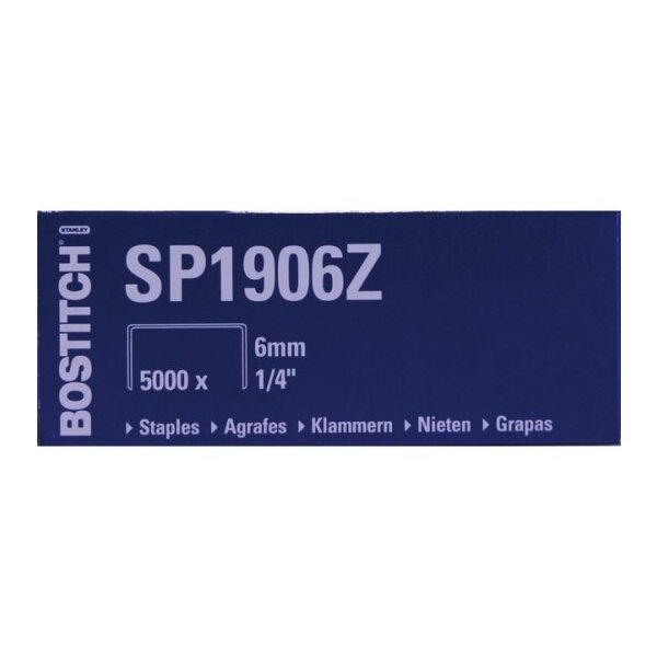 BOSTITCH Heftklammern SP19 1/4 6mm SP1906Z 5000 Stück