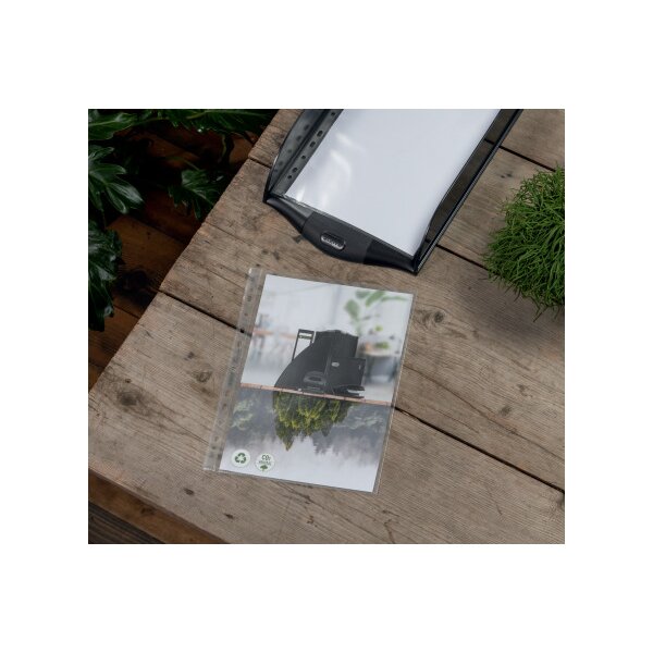 LEITZ Zeigetasche PP Recycle A4 47910003 transparent, 140my 100 Stück