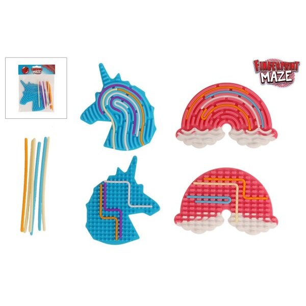 ROOST Fingerprint Maze 621905 Einhorn & Regenbogen 4 ass.