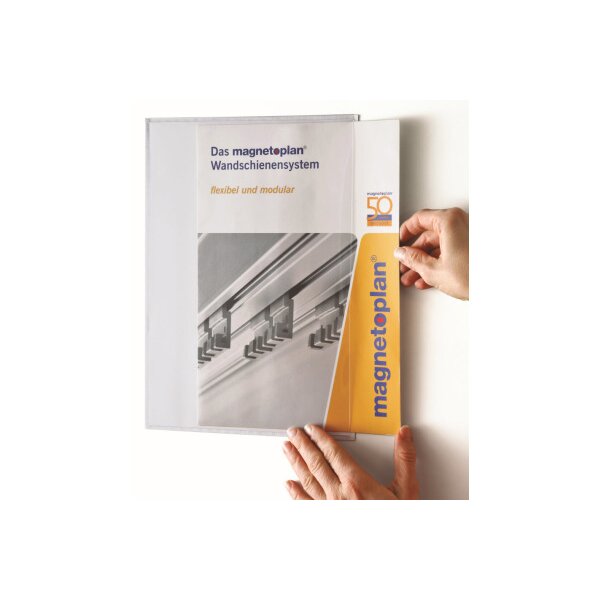 MAGNETOPLAN Dossiers Magnetofix A4 1120100 blanc en travers
