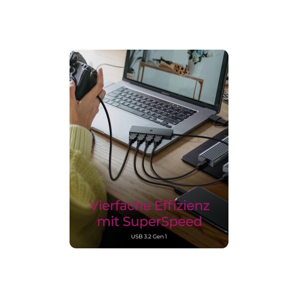 ICY BOX 4 Port USB-C/A to USB-A IB-HUB1424-C3 3.2Gen 1 Hub