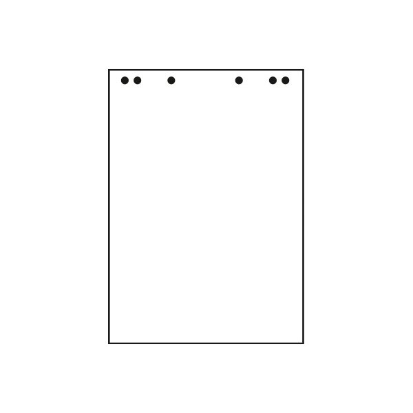 LANDRE Papier Flipchart 65x98cm 30000267 80g, en blanc 5x20 feuilles