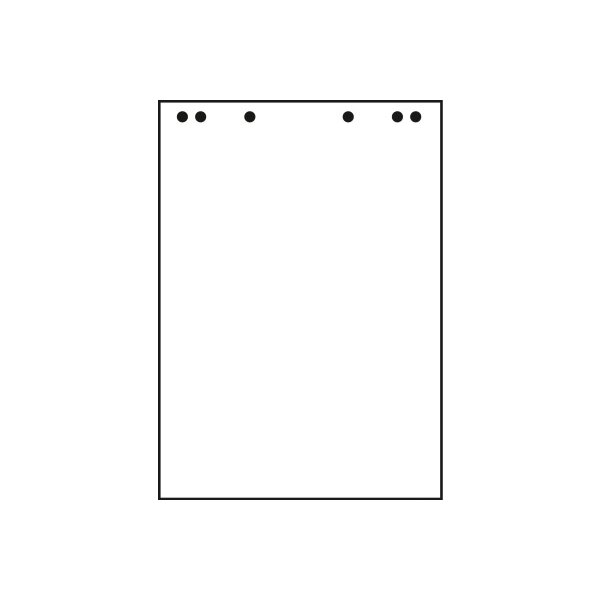 LANDRE Papier Flipchart 68x99cm 10050593 80g, en blanc 5x20 feuilles