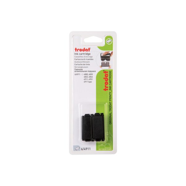 TRODAT Tampon encreur 6/4911EKSCB noir 2 pcs.