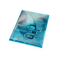 LEITZ Sichtmappen Premium A4 41000035 blau, 0,15mm 100...