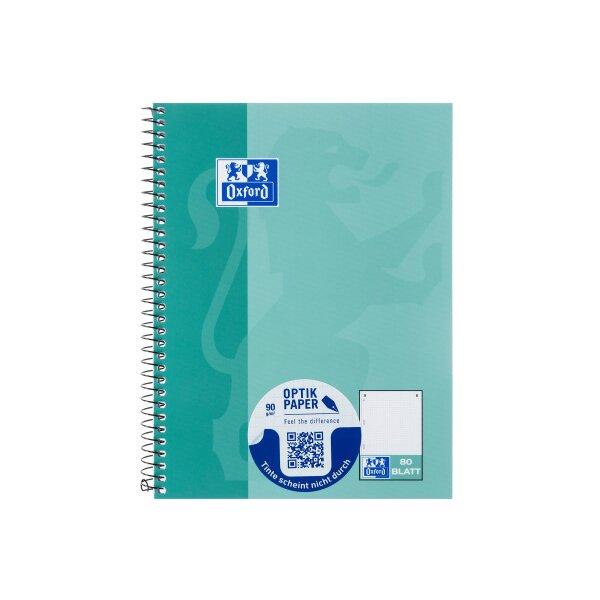 OXFORD Collegeblock SCRIBZEE A5+ 400132392 dotted, vert bleu 80 flls.