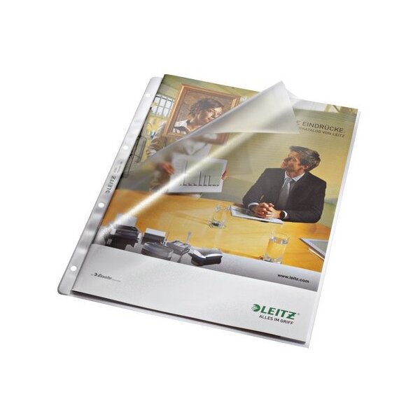 LEITZ Zeigetaschen PP A4 47970000 genarbt 80my 100 Stück