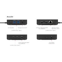 ICY BOX Mobile Dockingstation 12in1 IB-DK4090-C 3xHDMI,2x USB-C 3.2G2,4x USB-A