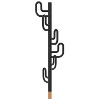 UNiLUX Portemanteau CALIFORNIA, hauteur: 1.750 mm, noir/bois