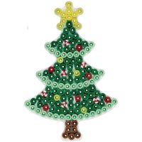 Hama Plaque pour perles midi Sapin de Noël, petit, vert