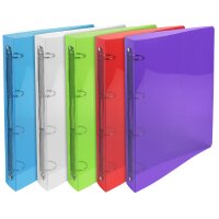 EXACOMPTA Classeur à anneaux, PP, 4 anneaux, A4,...