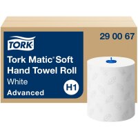 TORK Matic Rouleau dessuie-mains, 2 couches, blanc/gris