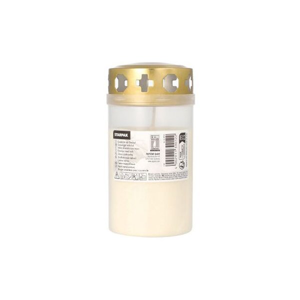 STARPAK Photophore tombal T3, diam&egrave;tre: 64 mm, transparent