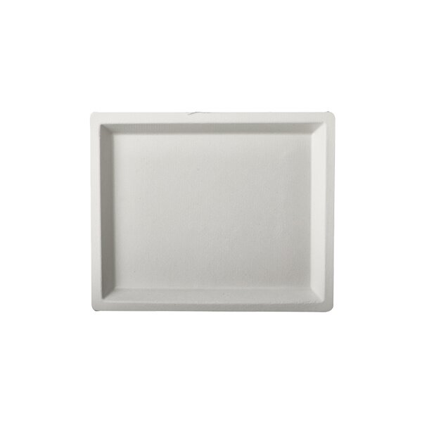 PAPSTAR Zuckerrohr-Teller "pure", eckig, 130 x 260 mm, 50er