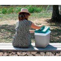 EDA Glacière, plastique, 15 litres, gris / bleu lagune