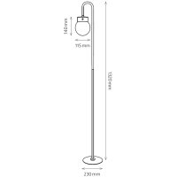 Hansa Lampadaire à LED rechargeable Flare bubble,...
