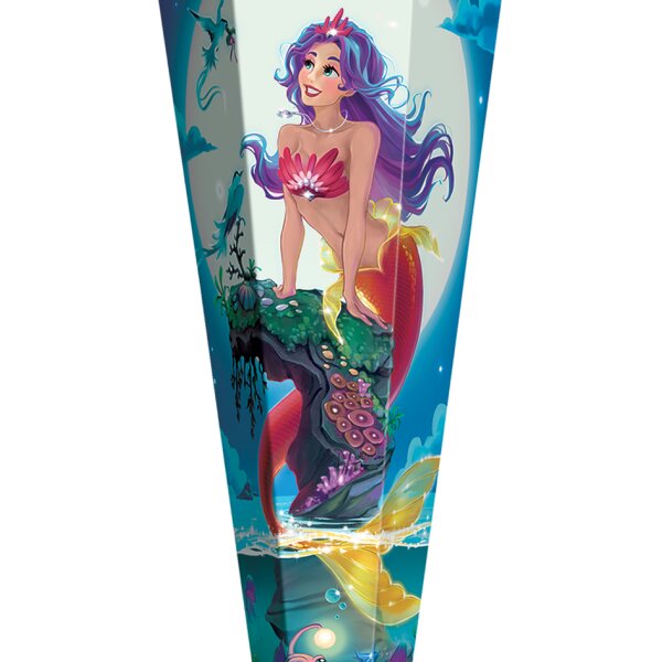 ROTH Schultüte "Magische Meerjungfrau", eckig, 850 mm, Folie
