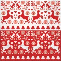 CACTUS Serviette à motif de Noël Cerfs