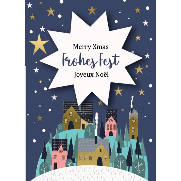 CACTUS Mini-Weihnachtskarte "Nikolausmütze"