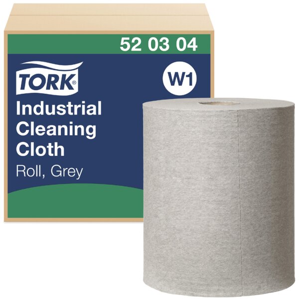 TORK Rouleau de papier nettoyant industriel, 361 m, gris