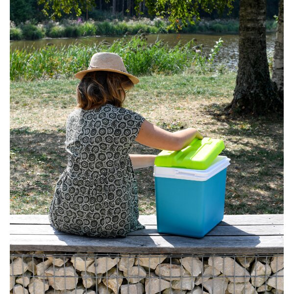 EDA Kühlbox, Kunststoff, 35 Liter, lagunenblau