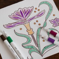 uni-ball Feutres EMOTT, set de 5 Secret Garden