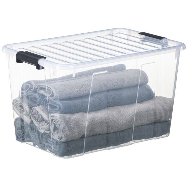 plast team Bo&icirc;te de rangement HOME BOX, 52 l, transparent