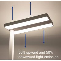 MAUL Lampadaire à LED MAULstudy, variateur, blanc