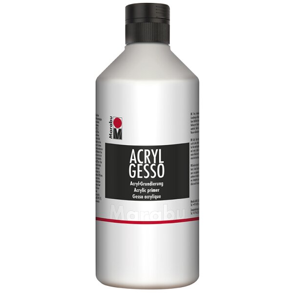 Marabu Apprêt acrylique Acryl Gesso, 500 ml, blanc