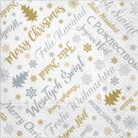 CACTUS Serviette à motif de Noël Étoiles