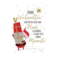 CACTUS Weihnachtskarte Geschenke Weihnachtsmann