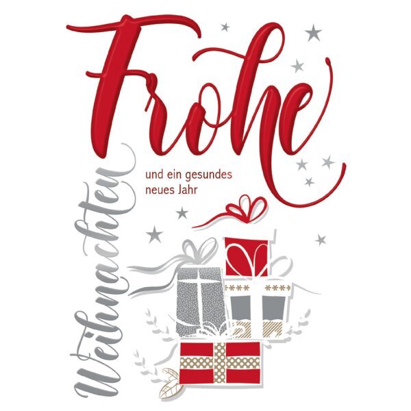 CACTUS Carte de Noël Boules de Noël rouges