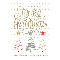 CACTUS Carte de Noël Boules de Noël rouges