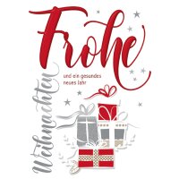 CACTUS Carte de Noël Boules de Noël rouges