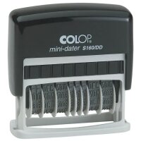 COLOP Mini Doppel-Datumstempel S160 DD, schwarz