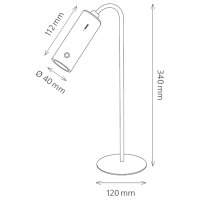 Hansa Lampe de bureau à LED rechargeable Flare...