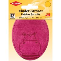 KLEIBER Applikation "Nilpferd", pink, 2er Blister