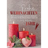 CACTUS Weihnachtskarte Rote Kerzen
