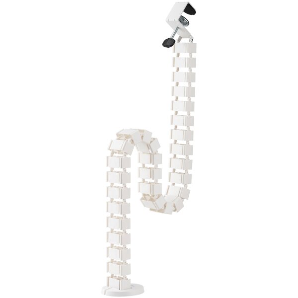 LogiLink Kabelkanal mit Tischklemme & Standfuss, weiss