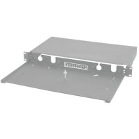 LogiLink Frontblende für 19" Spleissbox, 24 Ports, schwarz