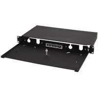 LogiLink Frontblende für 19" Spleissbox, 24 Ports, schwarz