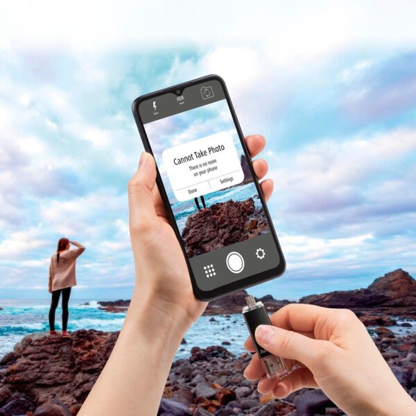 hama Clé USB 3.0 Laeta Twin, 256 GB, noir