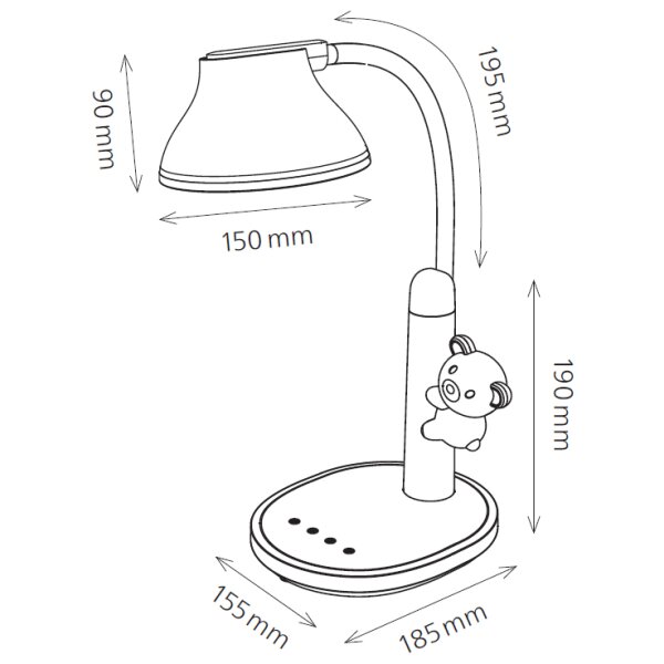 Hansa LED-Tischleuchte "Twinkel", Standfuss, hellblau