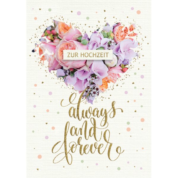 CACTUS Hochzeitskarte "Mr & Mrs Luftballonherzen"