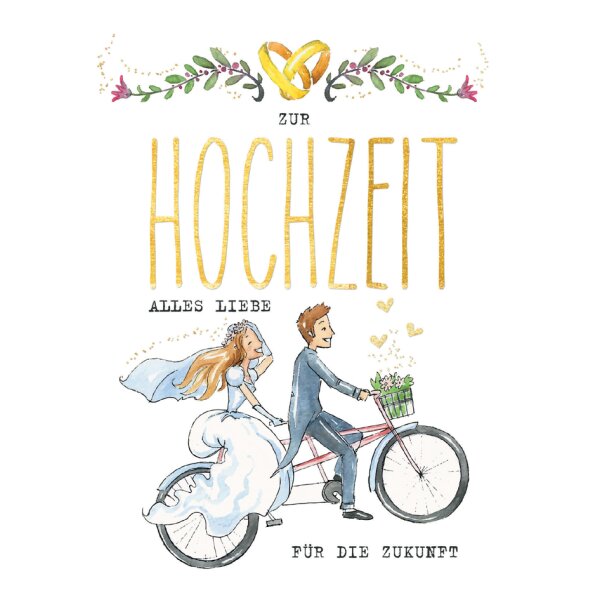 CACTUS Hochzeitskarte "Mr & Mrs Luftballonherzen"