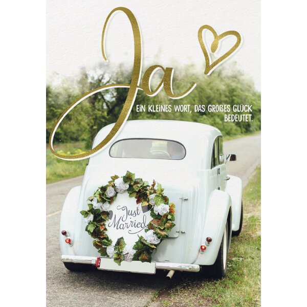 CACTUS Hochzeitskarte "Mr & Mrs Luftballonherzen"